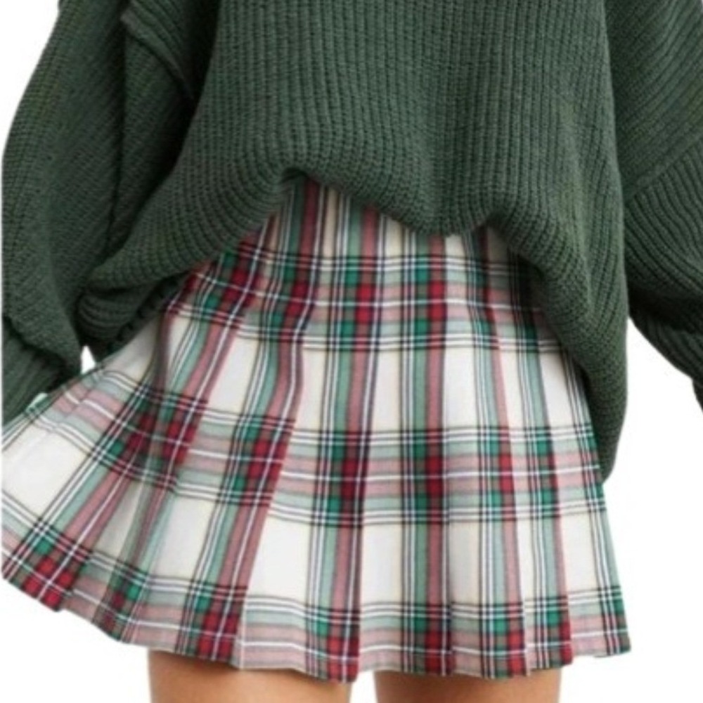 Aerie Women Plaid Pleatedā Mini Skirt Medium Preppy Tennis Schoolgirl Y2K Tartan